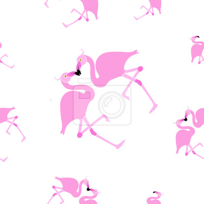 Behang Flamingo's In Liefde