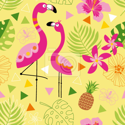 Behang Flamingo Paradise