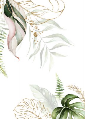 Floristische decoratie met gouden elementen