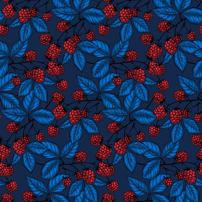 Behang Frambozenstruiken