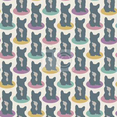 Behang Frans Bulldog Silhouet