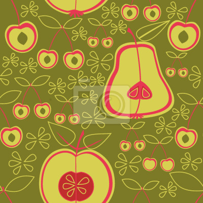 Behang Fruit Tuin Groen