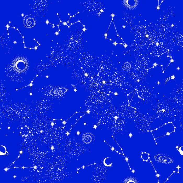 Behang Galaxy constilatie naadloze patroon afdrukken
