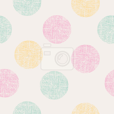 Behang Gedempt motief met gekleurde gestippelde cirkels
