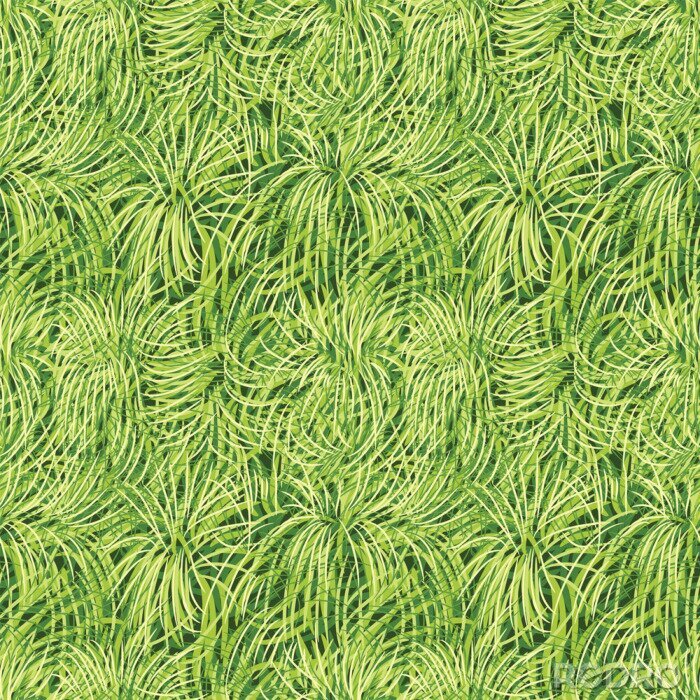Behang Geelgroen tropisch gras