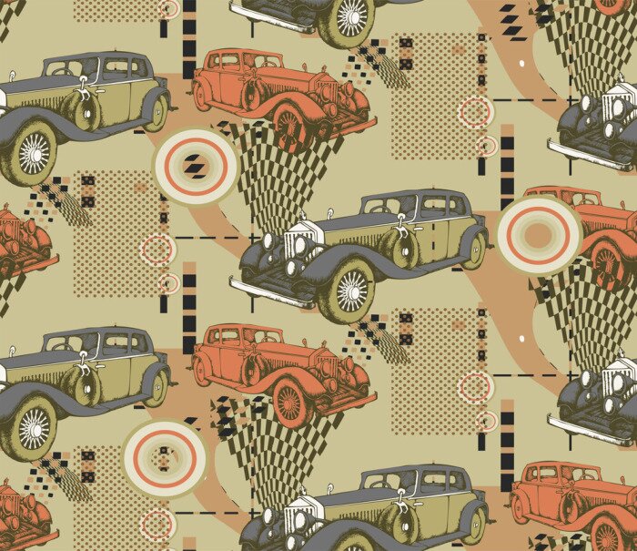 Behang Gegraveerde stijl.