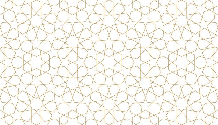 Behang Geïllustreerde verbonden sterren in imitatie goud
