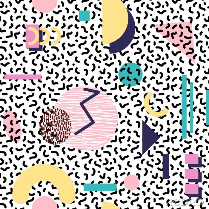 Behang Gekke Memphis-stijl