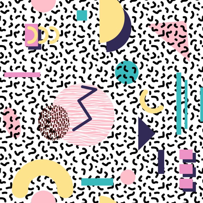 Behang Gekke Memphis-stijl