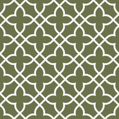 Behang Gekleurd naadloos roosterpatroon - Arabesque ornament
