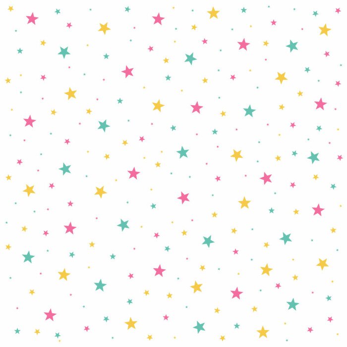 Behang Gekleurde ster naadloos patroon
