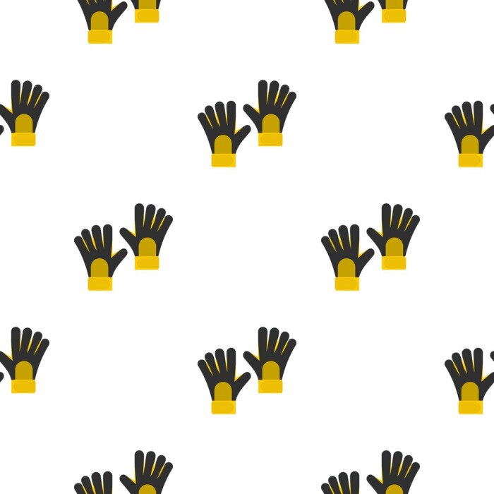 Behang Gele handschoenen