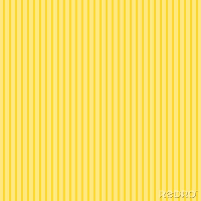 Behang Gele strepen verticaal patroon