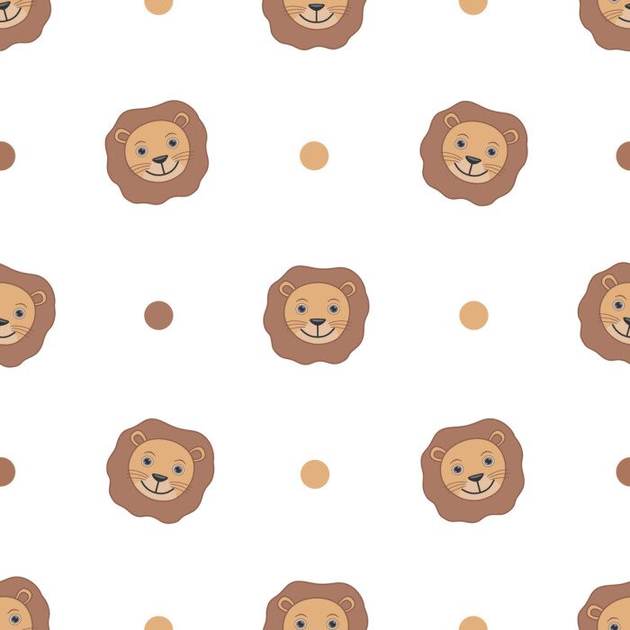 Behang Gelukkige leeuwen voor kinderen