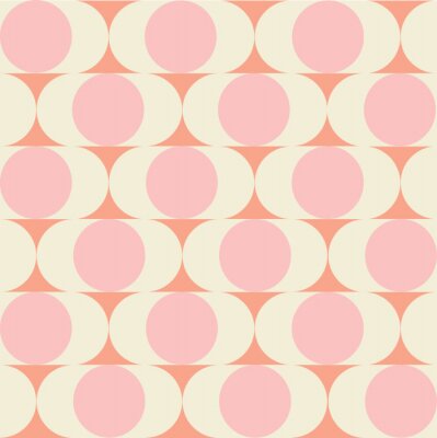 Behang Geometric mid century modern style seamless pattern. vector abstract floral  background  print.