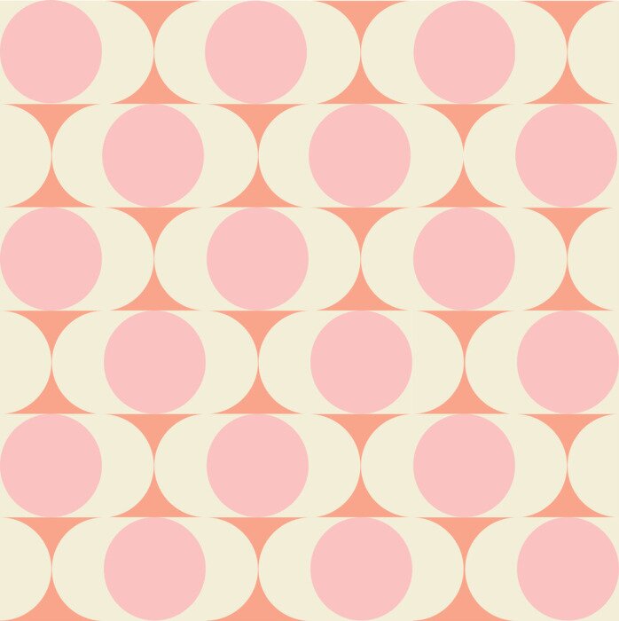 Behang Geometric mid century modern style seamless pattern. vector abstract floral  background  print.