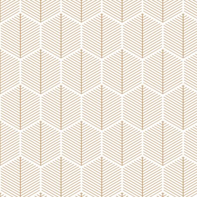 Behang Geometrisch motief in elegante bladeren