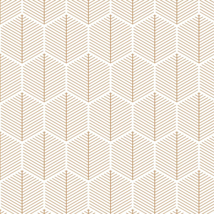 Behang Geometrisch motief in elegante bladeren