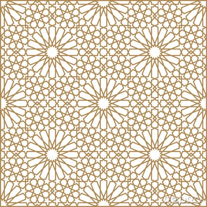 Behang Geometrisch oosters Arabisch ornament
