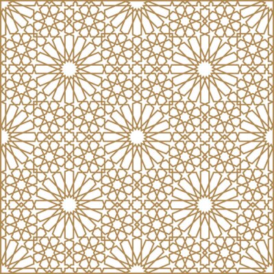 Behang Geometrisch oosters Arabisch ornament