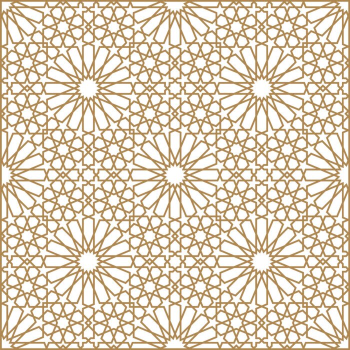 Behang Geometrisch oosters Arabisch ornament