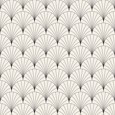 Behang Geometrisch patroon in art deco stijl