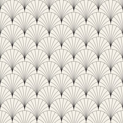 Behang Geometrisch patroon in art deco stijl