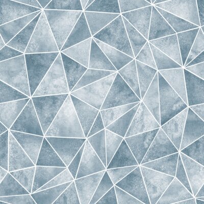 Behang Geometrisch patroon met driekhoeken in aquarel