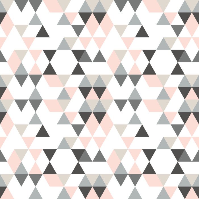 Behang Geometrisch patroon met kleine driehoekjes