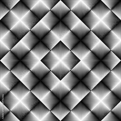 Geometrisch zwart-wit 3D-patroon