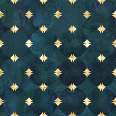 Behang Geometrische aquarel abstractie