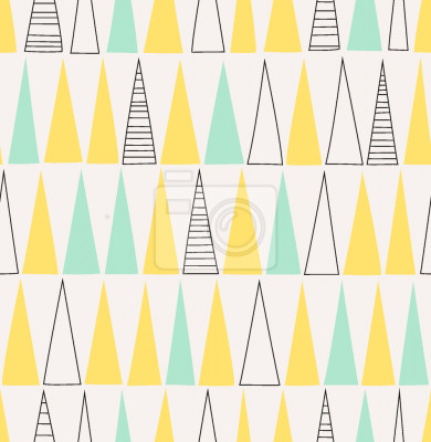 Behang Geometrische bomen in het bos