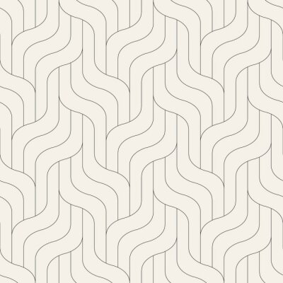 Behang Geometrische golven in de minimalistische stijl