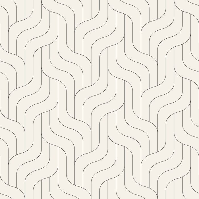 Behang Geometrische golven in de minimalistische stijl