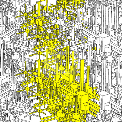 Behang geometrische Metropolis