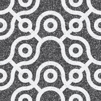 Behang Geometrische steen in wit