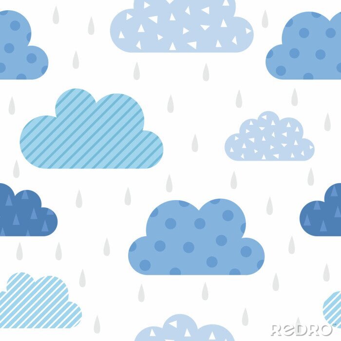 Behang Geometrische wolken