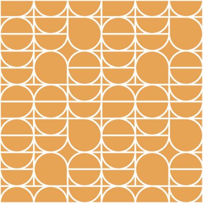 Behang Geometry minimalistic seamless pattern poster with simple shape and figure