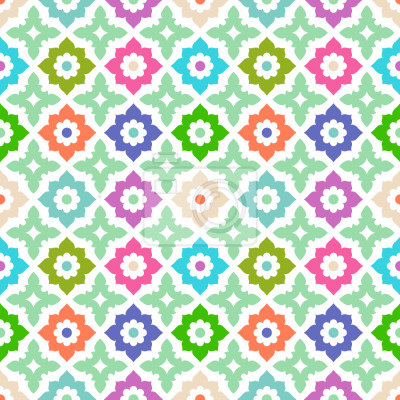 Behang Gerangschikte Bloemen