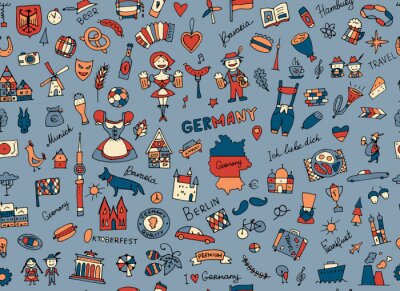 Behang Germany, design elements. Seamless pattern