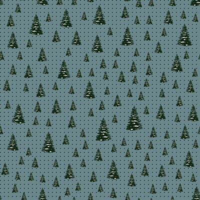 Behang Geschetst bos op een stipachtergrond