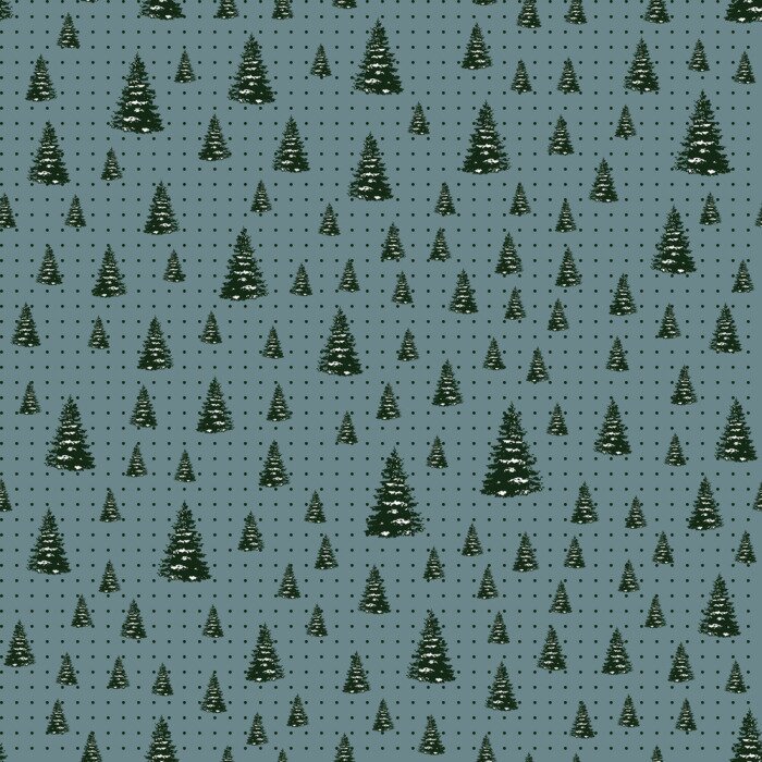 Behang Geschetst bos op een stipachtergrond