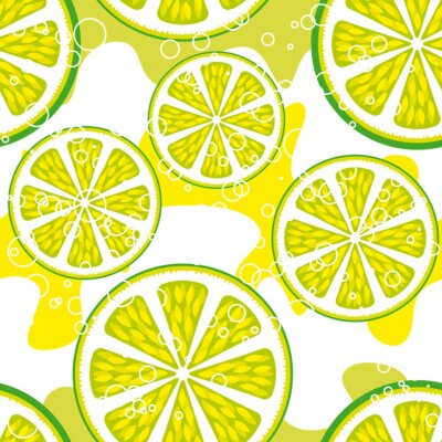 Behang Gesneden citroenschijfjes