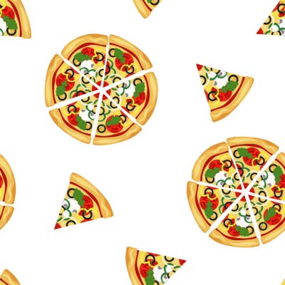 Behang Gesneden pizza