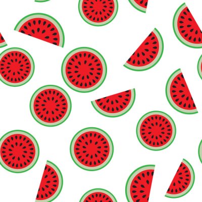 Behang Gesneden watermeloenfruit