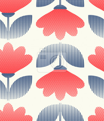 Behang Gestating retro bloemen