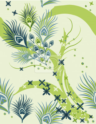 Behang Gestileerde Pauw Ogen