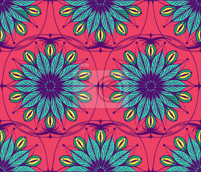 Behang Gestileerde Sierlijke bloemen