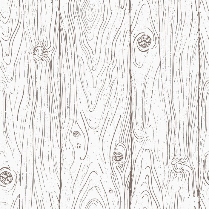 Behang Getekende houten palen