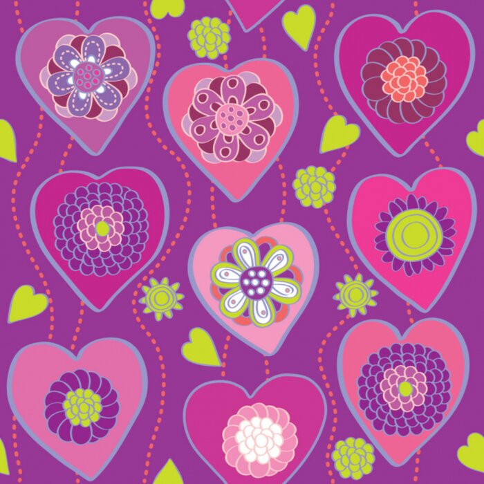 Behang Gevormde harten